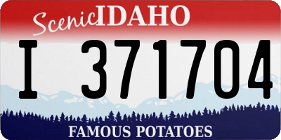 ID license plate I371704
