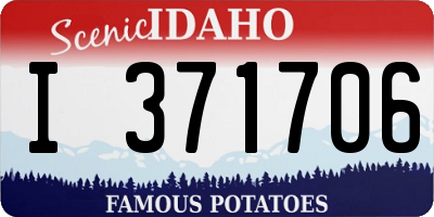 ID license plate I371706