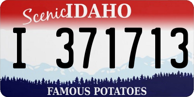 ID license plate I371713