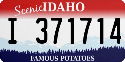 ID license plate I371714