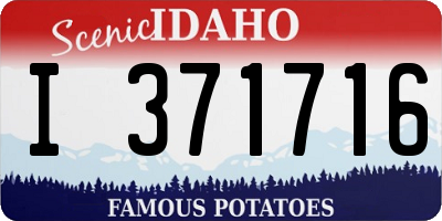 ID license plate I371716