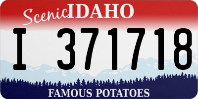 ID license plate I371718