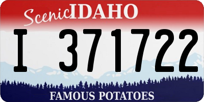 ID license plate I371722