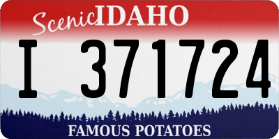 ID license plate I371724