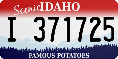 ID license plate I371725