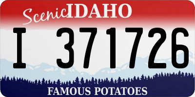 ID license plate I371726