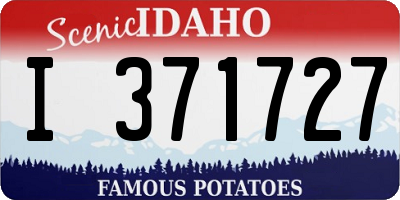 ID license plate I371727