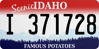 ID license plate I371728