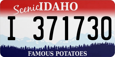 ID license plate I371730