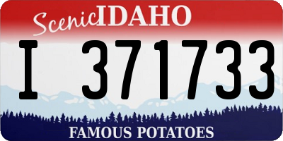 ID license plate I371733