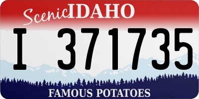 ID license plate I371735