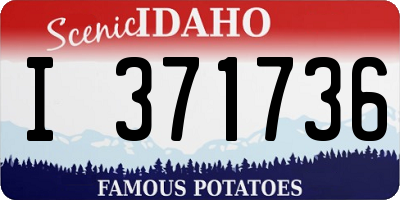 ID license plate I371736