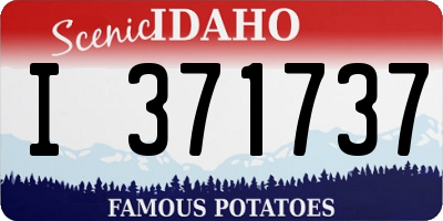 ID license plate I371737