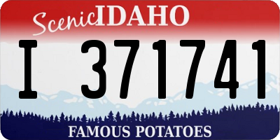 ID license plate I371741