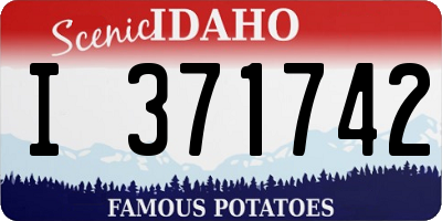 ID license plate I371742