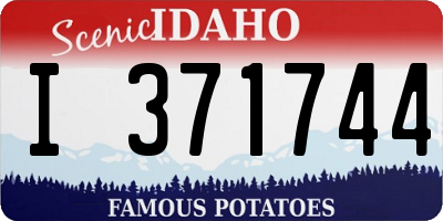 ID license plate I371744