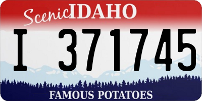 ID license plate I371745