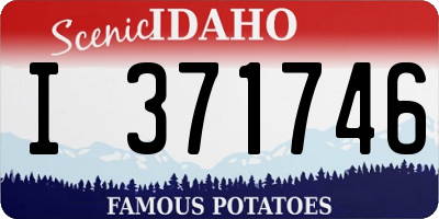 ID license plate I371746