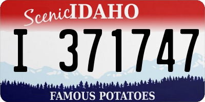 ID license plate I371747