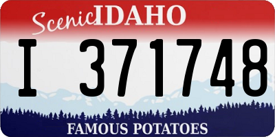 ID license plate I371748