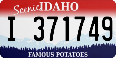 ID license plate I371749