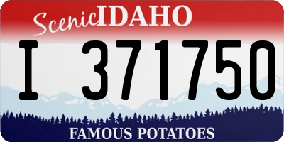 ID license plate I371750
