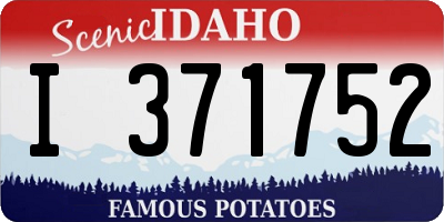 ID license plate I371752