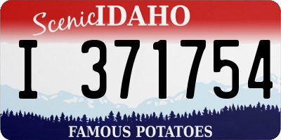 ID license plate I371754