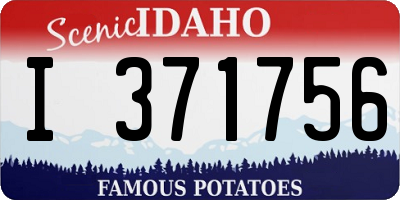 ID license plate I371756