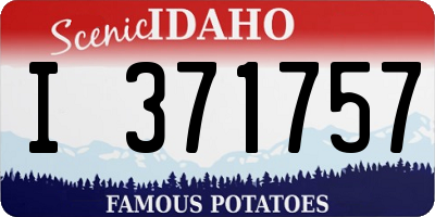 ID license plate I371757