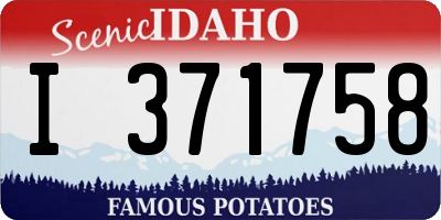 ID license plate I371758