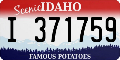 ID license plate I371759