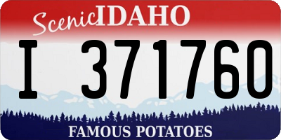ID license plate I371760