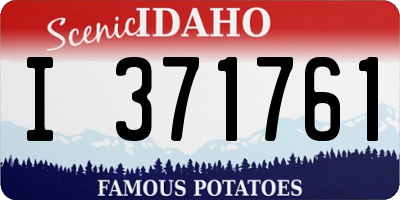 ID license plate I371761