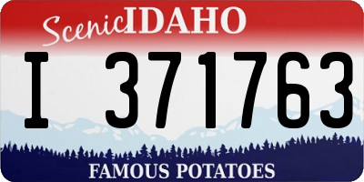ID license plate I371763