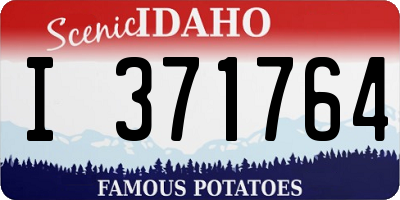 ID license plate I371764