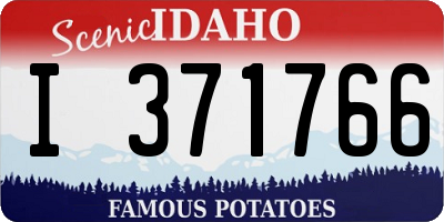 ID license plate I371766