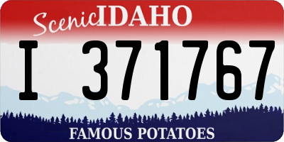 ID license plate I371767
