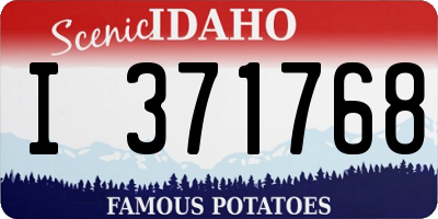 ID license plate I371768