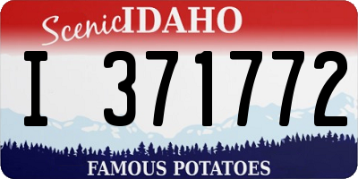 ID license plate I371772