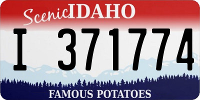 ID license plate I371774