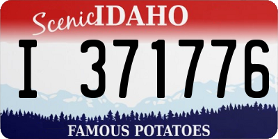 ID license plate I371776