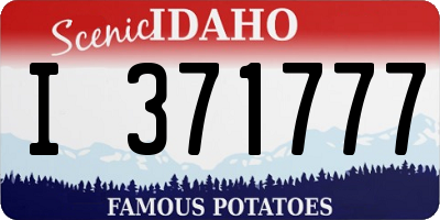 ID license plate I371777