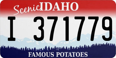 ID license plate I371779
