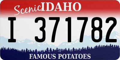 ID license plate I371782
