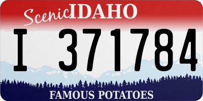 ID license plate I371784