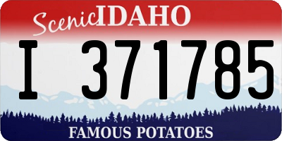 ID license plate I371785