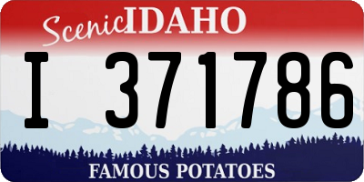 ID license plate I371786