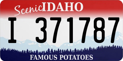 ID license plate I371787