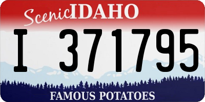 ID license plate I371795